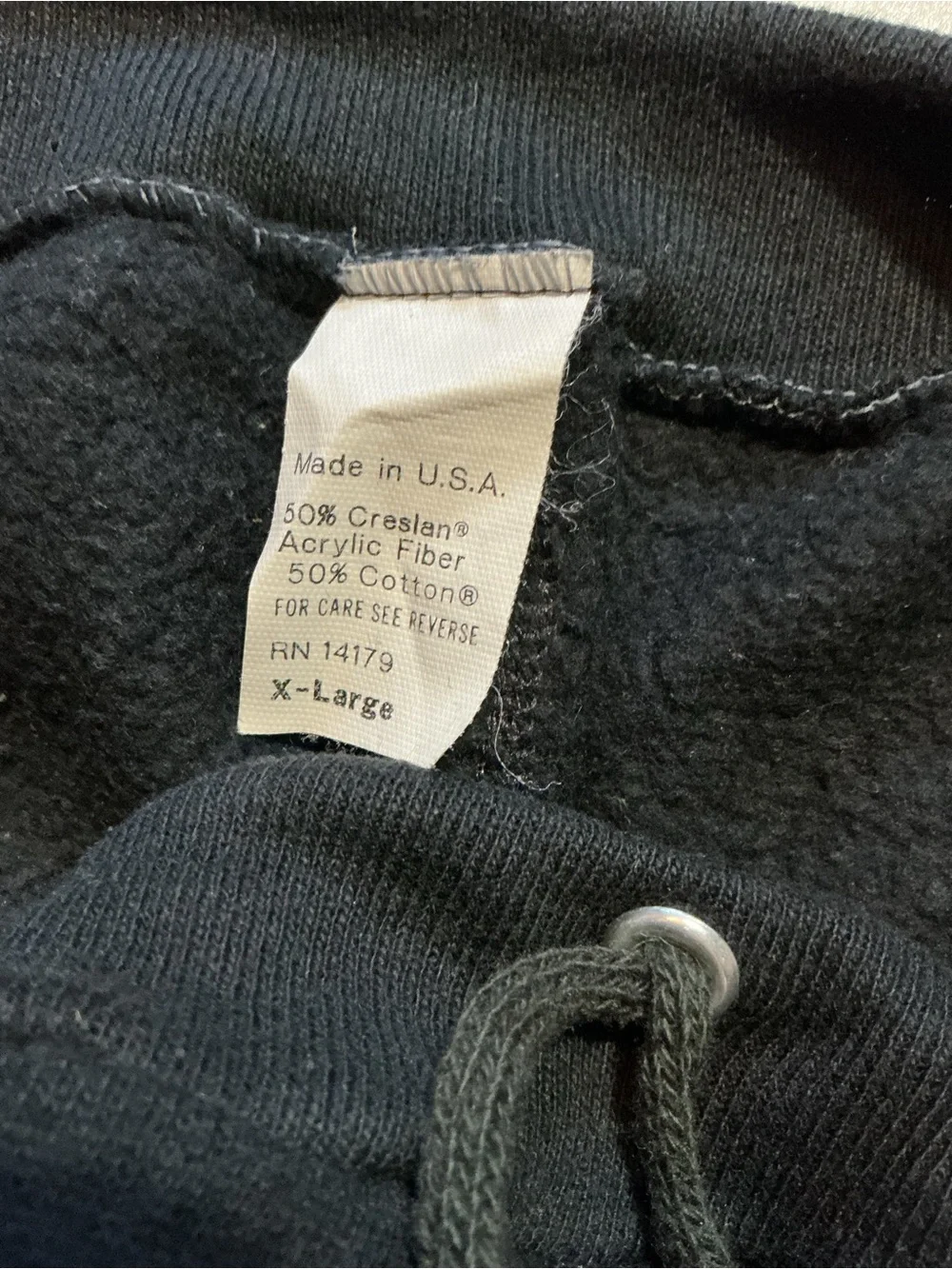 Vintage 80s Made In USA Sportswear Black Fleece 50/50 Track Jogger Sweatpants